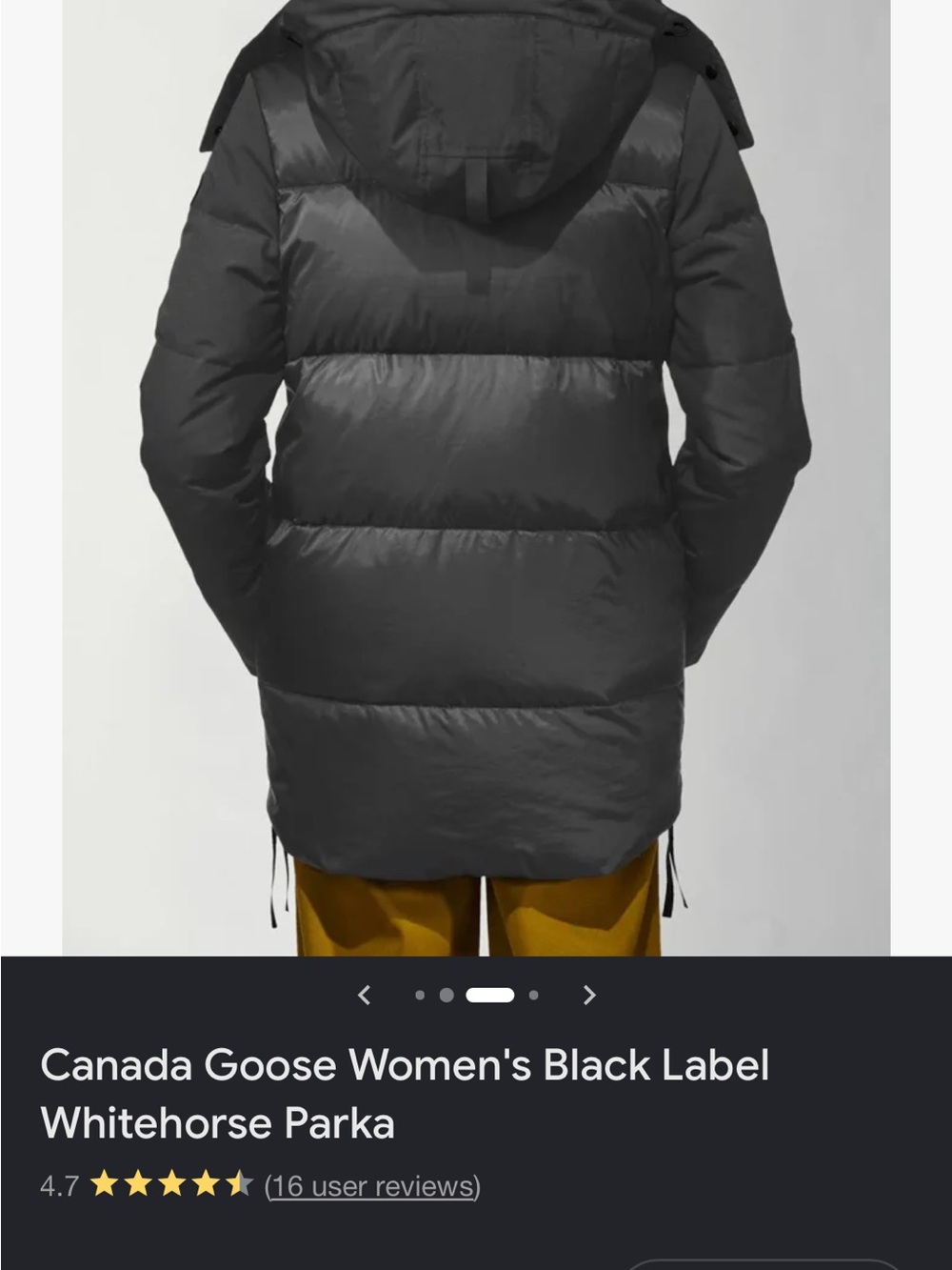 Canada Goose Black Quilted Whitehorse Parka